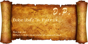 Dobribán Patrik névjegykártya